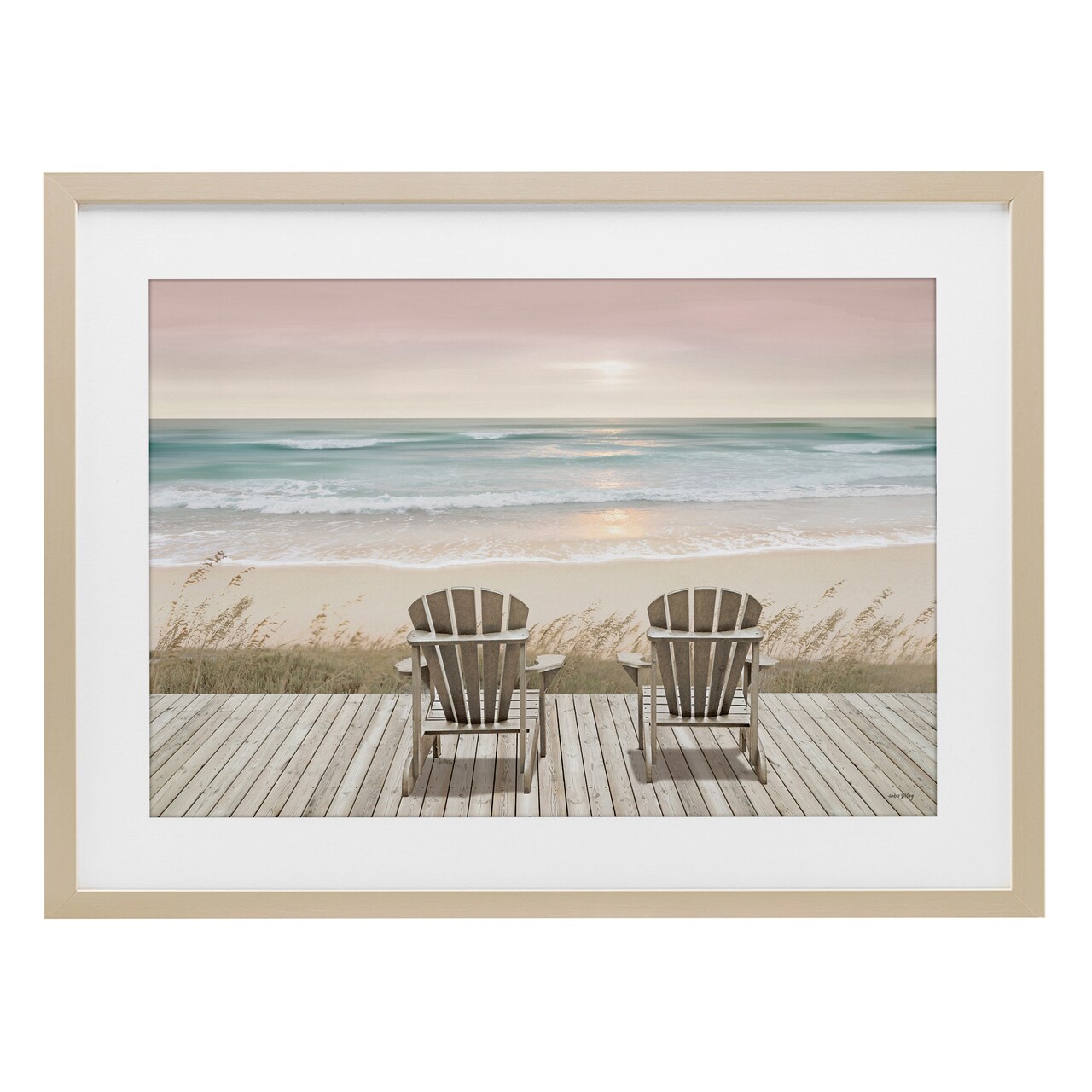Stupell Industries Watching The Pastel Sunset Framed Print Under Glass, design by Amber Sterling